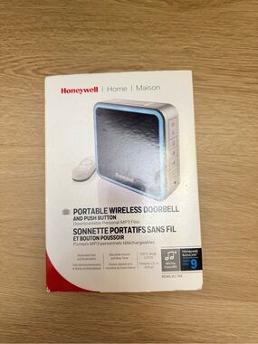 Honeywell Portable Wireless Doorbell - White with Blue Trim